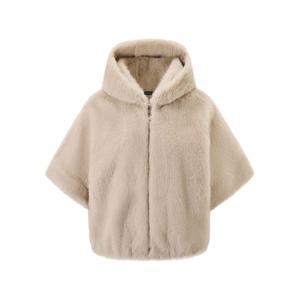 [탱커스]페이크 퍼 후드 집업 밴딩 반팔 자켓 (TX4JK007L0)