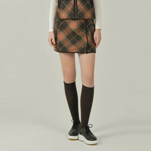 [헤지스골프]브라운 여성 다운 랩 스커트(HWSK5D751W3)