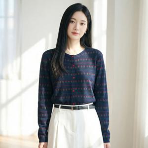 플라워라인 니트가디건_RE4LK009