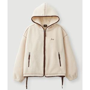 [지프]여성 스트링 라인 뽀글이 후드 집업 점퍼 JQ4TZF461