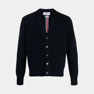 톰브라운 남성 백 스트라이프 메리노 울 가디건 네이비 MKC556A Y1029 415