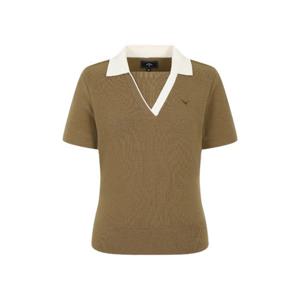 캘러웨이골프반팔티 VQA CWSO25F202_CA 가을 여성 카라 변형 반팔 풀오버