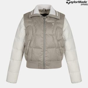 테일러메이드  25FW 여성 스웨이드 2IN1 중량 다운 점퍼 TWDJO8202-508