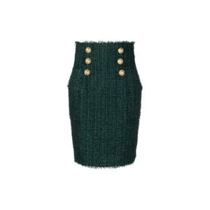 26 SS 발망 버튼 디테일 트위드 펜슬 스커트 BF1LB845XF917CX TP449626248