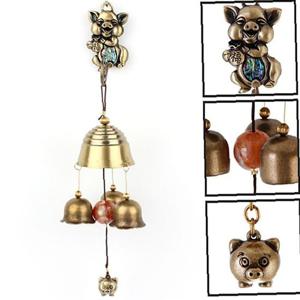 행운가득 인테리어 복돼지 캐릭터 자개 문종 3종