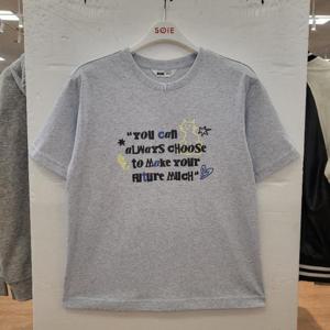 소이 HC22 루즈핏 5부 칼라 멜란지 슬럽티 26M0485