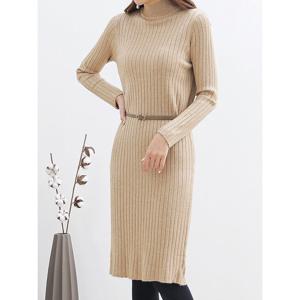 [모리스커밍홈]심플 반목 골지 원피스_M2602OP602A