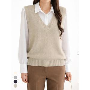 [모리스커밍홈]기본 레이어드 브이넥 니트조끼_M2602KV003A