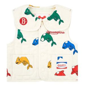 [베베드피노]올 오버 돌핀 베이비 세일러 카라 퀼팅 베스트_BP41VT101-N1