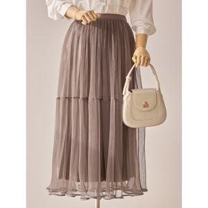 [커스텀에이블]프릴샤 롱 밴딩 스커트_T2602SK009A