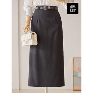 [커스텀에이블]모던 베이직 뒤트임 스커트_T2602SK005A