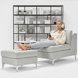 [더젠] 크레쉬 부클오코텍스 1인용소파세트(사각스툴포함, 소쿠