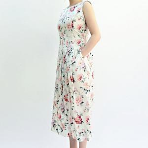 [비꼴리끄(여성)]코튼 플로럴 민소매 원피스 B242WO3180