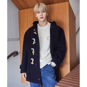 커버낫 남녀공용 체크 후드 더플코트 다크네이비 CO2504CT02DN 343101