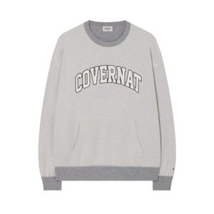 커버낫 COVERNAT 인사이드아웃 아치로고 맨투맨 Melange Gray CO2503CR21MG 345057