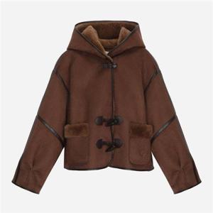 써스데이아일랜드 인조 무스탕 후드 점퍼(T258MLT934W)) 353446