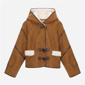 써스데이아일랜드 인조 무스탕 후드 점퍼 T258MLT933W 354046