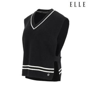 엘르골프 세이브존01 여성 사이드 버튼 브이넥 니트 베스트 6K63101 199