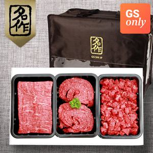 [리얼명작] 경주천년한우 1등급 모듬정육세트 1호 (국거리500g+불고기500g+산적500g-총1.5kg/냉장)