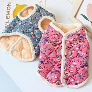 강아지후리스 강아지옷 강아지 기모 누빔 패딩조끼 김장조끼 할머니조끼 산책 방한 외투 댕댕이 겨울옷 KK1000