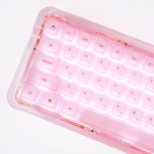 몬스타기어 몬스타기어 말랑 핑크 푸딩 젤리 한글 실리콘 포인트 캐릭터 체리 반투명 투명 키캡