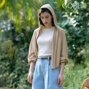 [온라인한정컬러]고비(GOBI) 실크 캐시미어 돌먼 후드 집업