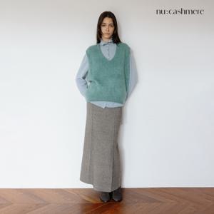 [런칭가 119000원]누캐시미어 25FW 라쿤울블렌드 라인 스커트