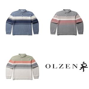 (10) 올젠 (ZOF4TT1302) 스트라이프 면 소재 카라티셔츠