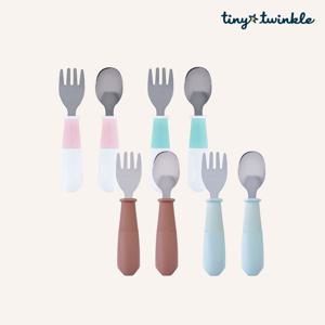 타이니트윙클 스테인리스 아기/유아 자기주도 이유식 수저포크세트(전용케이스 포함)(컬러선택)