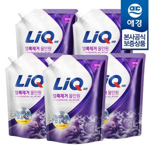 [애경] 리큐 얼룩제거 올인원 액체세제 리필 2.1L x5개