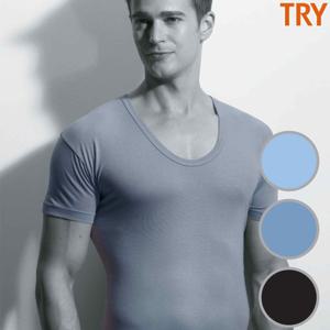 [트라이] 남성 칼라 반팔런닝 3매  면 런닝셔츠 베이직한 여름 이너웨어