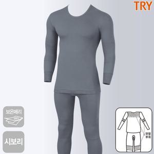 트라이 뉴심플 보온 덧댐 남상하세트 내복 남성 겨울 어른 내의 성인 삼중직 T100054