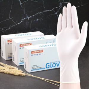 니트릴장갑 알러지방지 만능 다용도장갑 양손용 100매 화이트 소 중 대