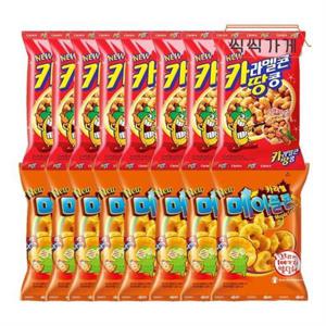 갤러리아_카라멜콘땅콩 72g + 카라멜메이플콘 74g 8봉씩 한박스