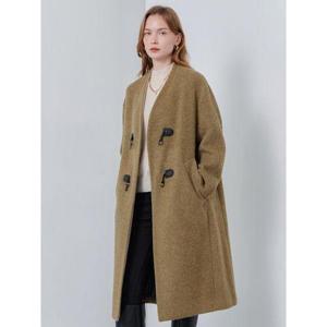 [마쟈]울 알파카 루즈핏 노카라 부클 코트