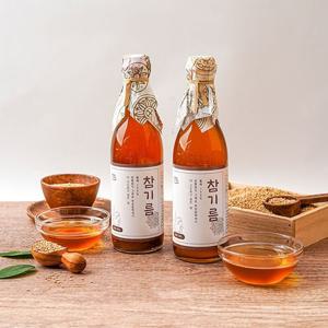 [푸드맛남] 순수 통참깨 저온압착 참기름 180ml x 2병