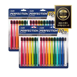 크리오 퍼펙션 차콜 초극세모 비비드 칫솔 10입 x4개