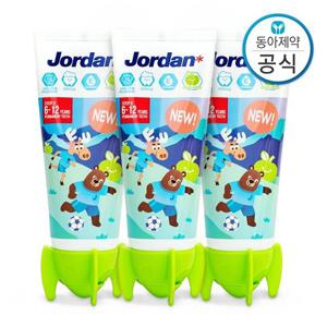 조르단 6세 이상 유아 어린이치약 고불소 1000ppm 뉴스텝2 90g 3개