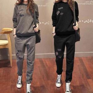 [로즈엘리]기모안감 와펜 패치 시크룩 트레이닝세트