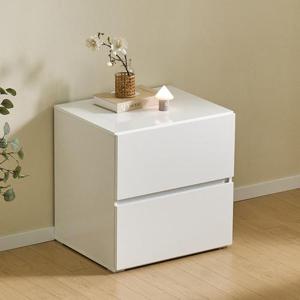 블록 E0 광폭 2단 LPM 서랍장 600 화이트