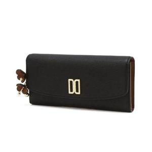 갤러리아_DCWA5F121 닥스 아젤라 블랙 가죽 DD 장식 장지갑 (꽃참장식 탈부