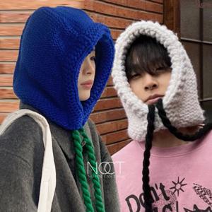 녹트 / 제니 바라클라바 스트링 방한 겨울 니트 넥워머 남자비니 여자