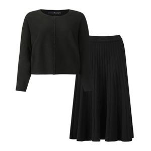 [보니스팍스]베이직 라운드 니트 플리츠 밴딩 스커트 셋업 (XP3OW009L0)