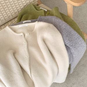 에이치다 /  앙고라가디건  로티에 앙고라 라운드 가디건