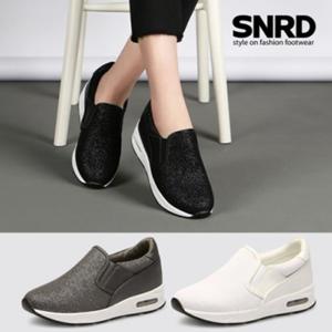 [무료배송][Mooda] 국내산 키높이(6cm) 고탄성 여성 Air-슬립온슈즈