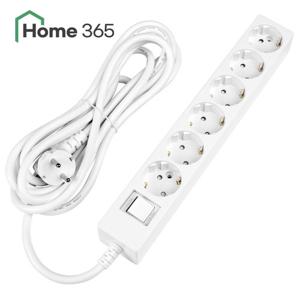 [홈365] 국산 과부하차단 멀티탭 6구 5m / 16A 접지 멀티콘센트