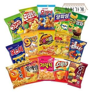 갤러리아_[씩씩가게] 초코없는 단짠 과자 15종세트