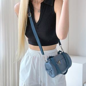 프롬헤븐 코이지 나일론 원통 토트 크로스백