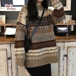 [쉬즈프리티] 아이슬노르딕니트_여성겨울니트