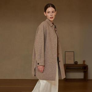 [정가 229,000원][유로모피]울 헨드메이드 싱글버튼 하프 코트